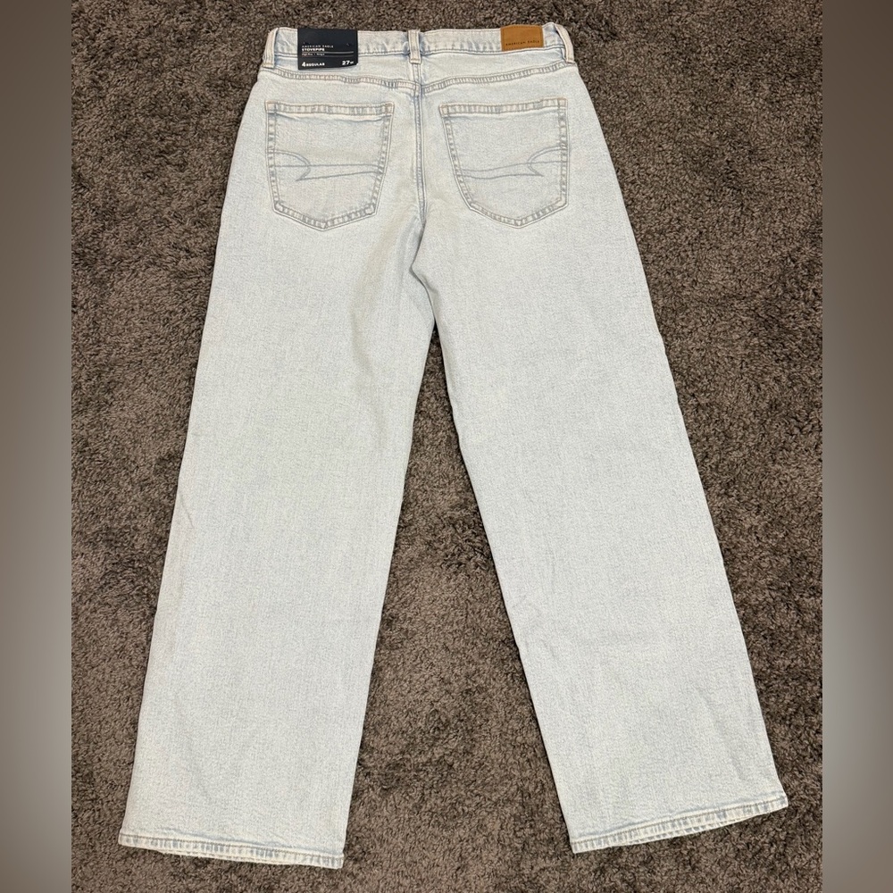 American Eagle AE Pearl Embellished Strigid High-Waisted Stovepipe Jean Sz 4 NWT - Picture 7 of 7